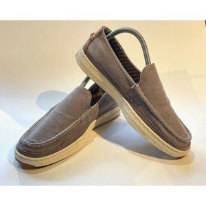 Cole Haan Mens Shoes Loafers Grand Series Grey Denim Slip On Casual Sz. 8 M